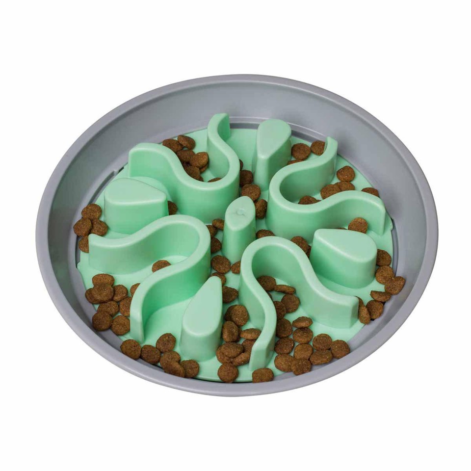 OUTWARD HOUND - Fun Feeder Wobble SlowFeeder skålMint 23X8Cm