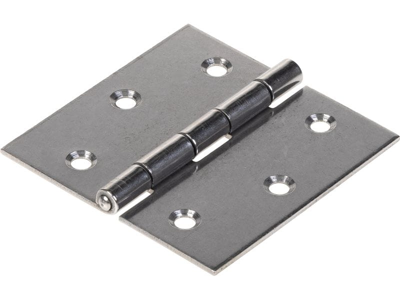 STRUCT Scharnier breit, V2A, 60 x 60 mm Scharnier für Möbel, leichte Türen und Klappen