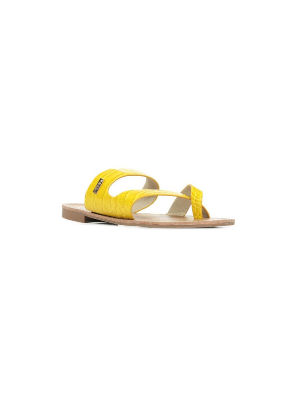 Tongs Asha Jaune Croco - Les Petites Bombes
