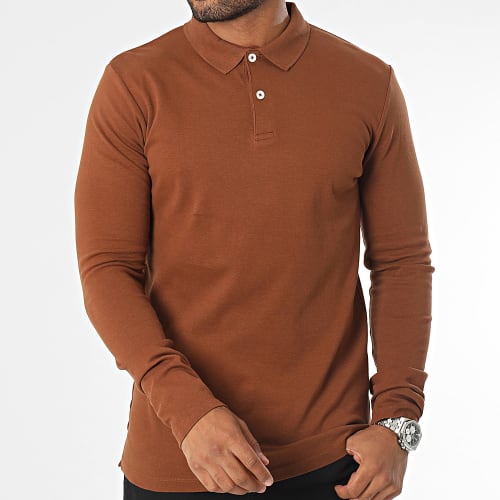 Polo Manches Longues Jackson Marron