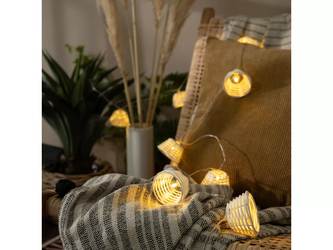 Guirlande LED Solaire Digha 1,8m Blanc