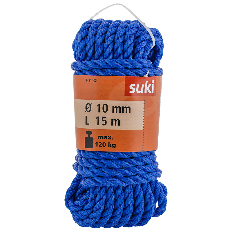Koord gedraaid Blauw 10mm