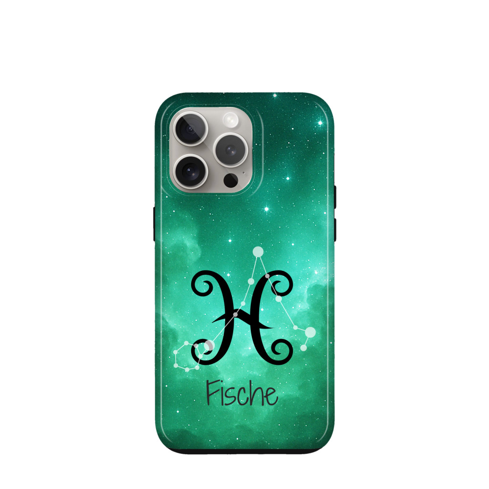 iPhone 15 Pro Max Hybrid (Kunststoff / Gummi) Hülle Fische 2 - Grün