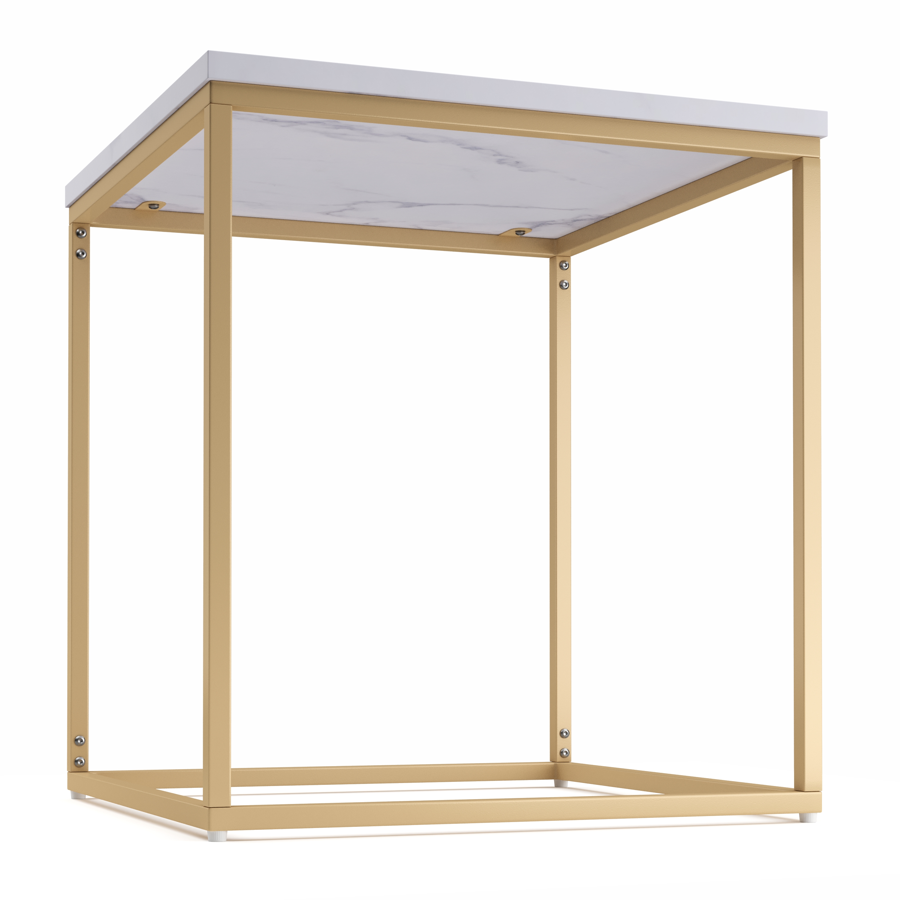 Beistelltisch TYRA weiss/gold