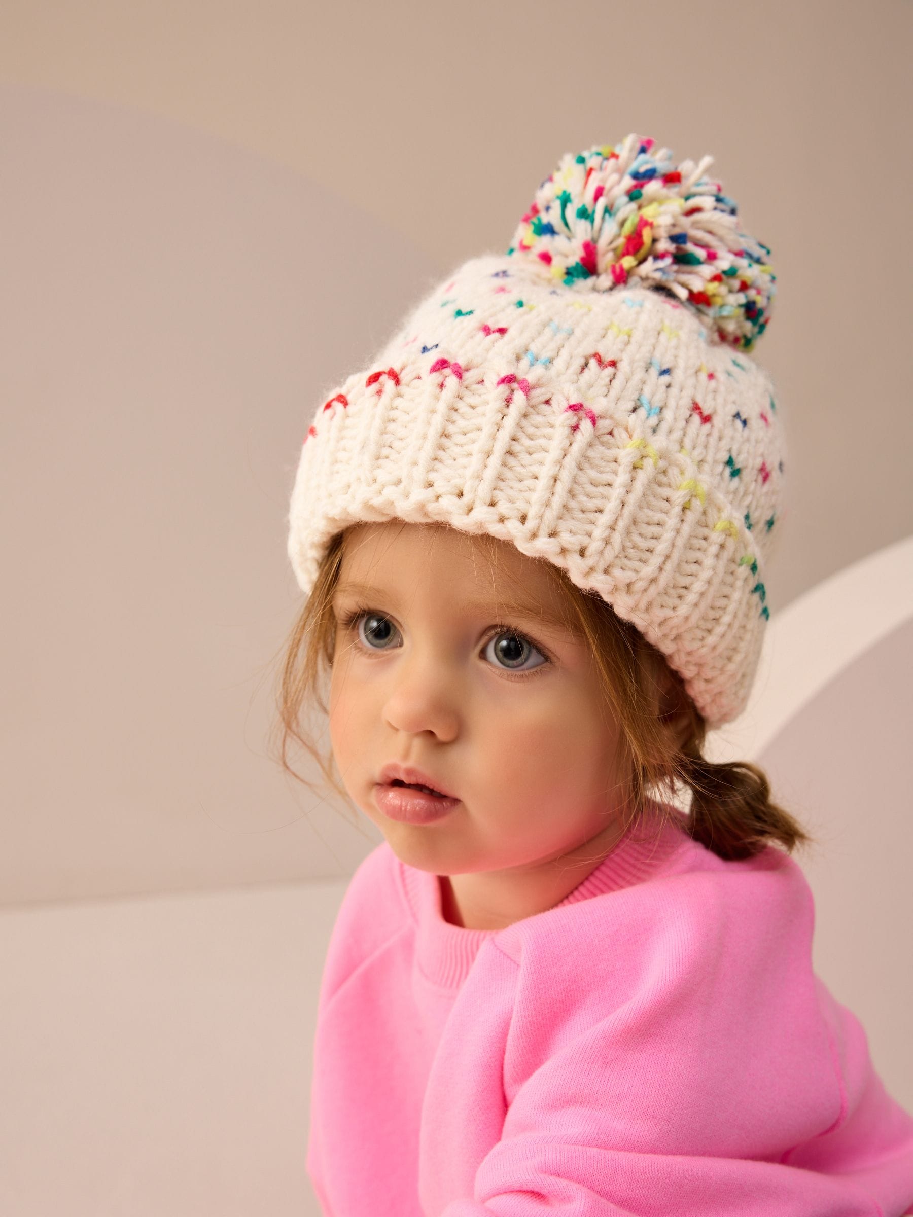 Multi - Embroidered Beanie (3mths-10yrs)