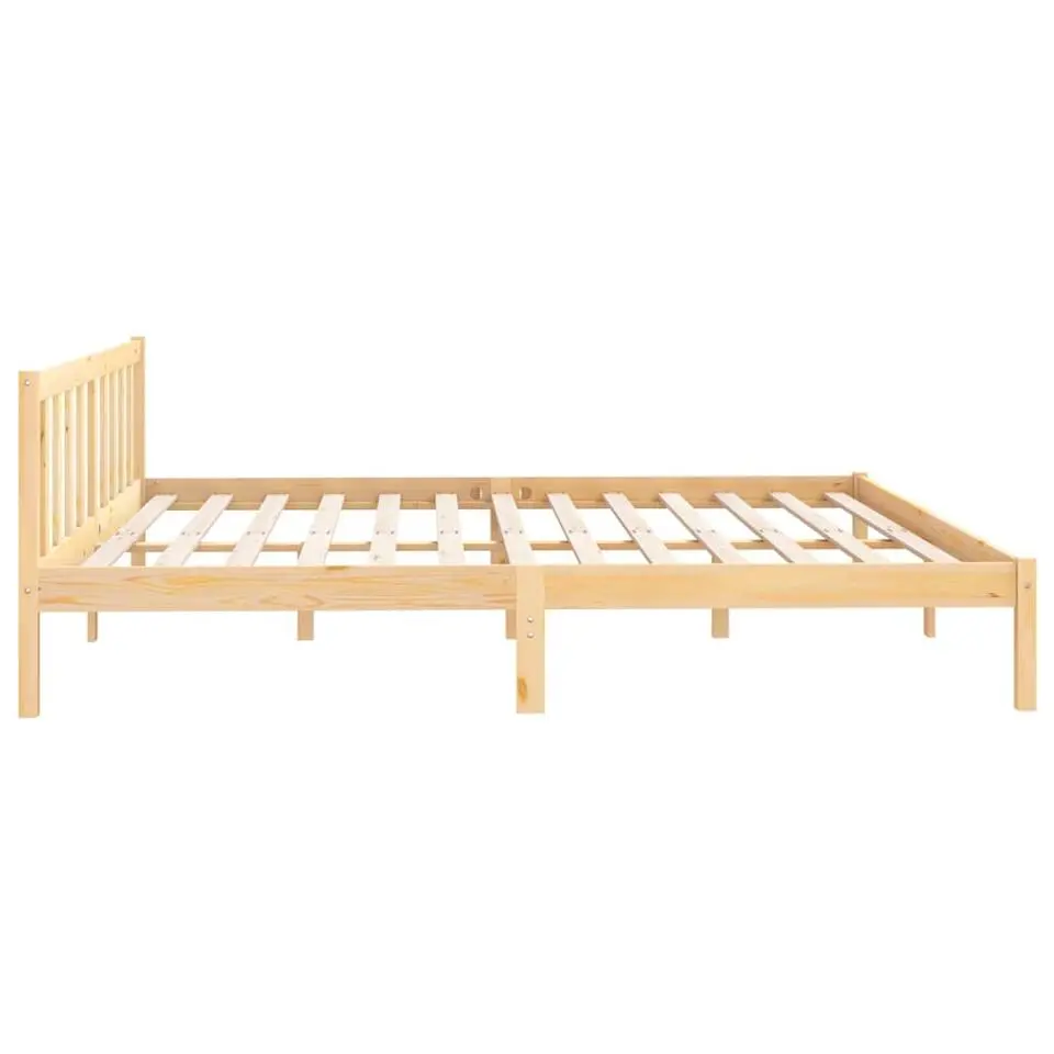 vidaXL - Tweepersoonbed - Naturel - Massief grenenhout - 180x200 cm