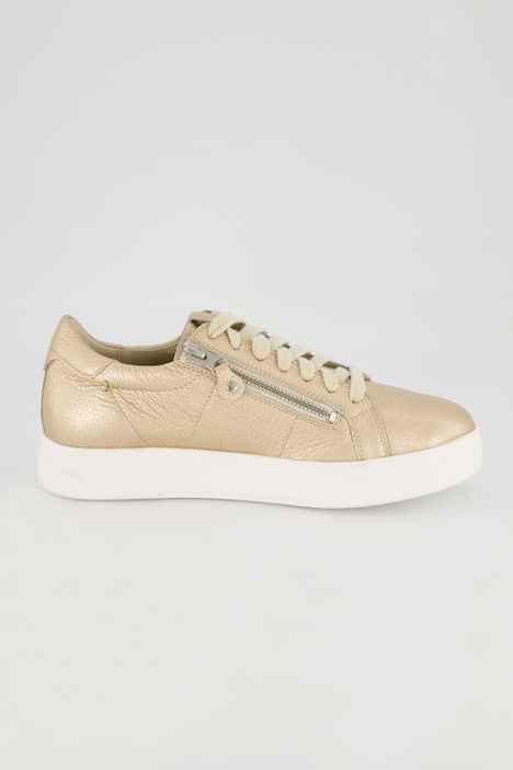 Vitaform Leder-Sneaker, Metallic-Optik, Zipper, Weite H