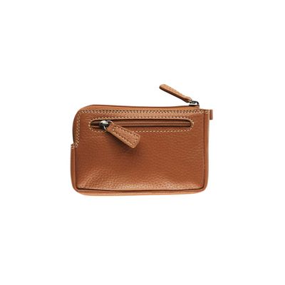 Porte-monnaie/porte-clés avec fermeture éclair Dakota - cognac - label M