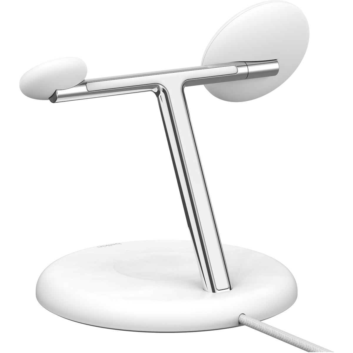 Belkin BoostCharge Pro 3-in-1 Qi2 trådløs ladestasjon (hvit)