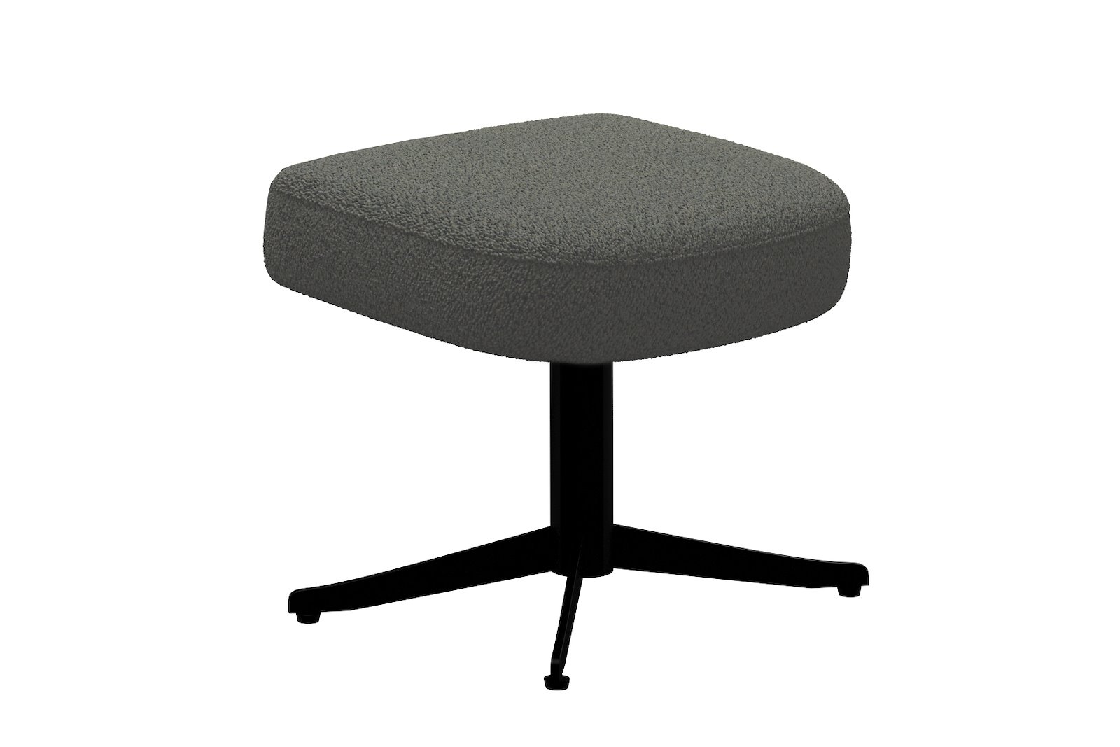 Bella krakk Tekstil Alfa Grey med S04 sortlakkert sokkel