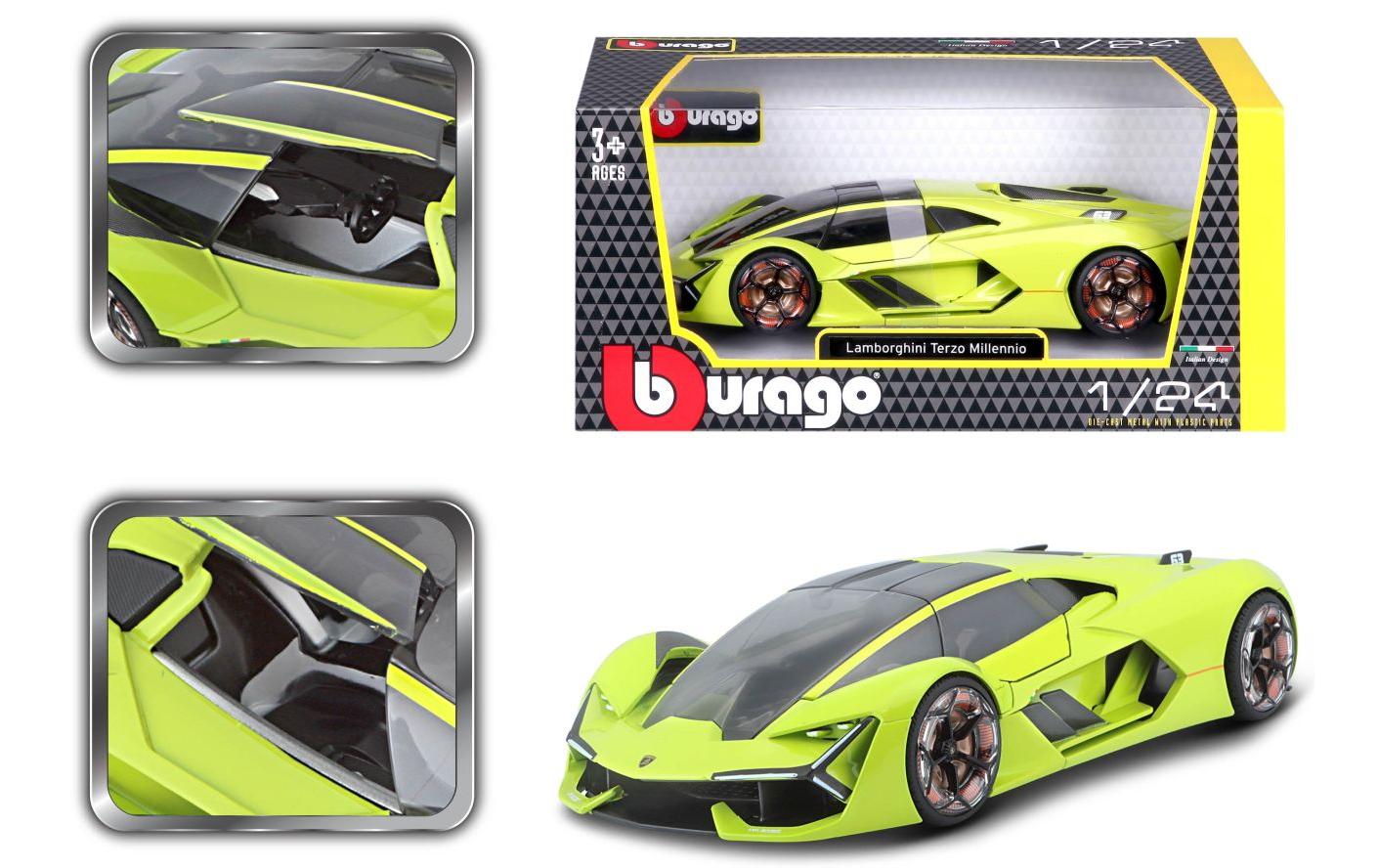 Lamborghini Terzo Milennio Grün 1:24Sammlermodell im Massstab 1:24