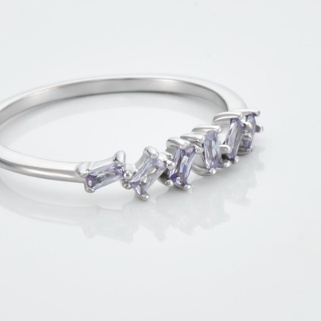 Bague Adonia Argent Blanc Oxyde De Zirconium Bleu
