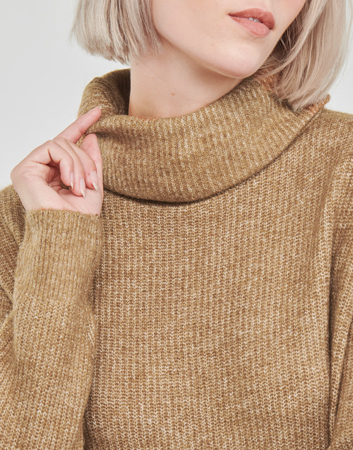 Vila - VICILIA ROLLNECK L/S KNIT TUNIC/SU - Camel