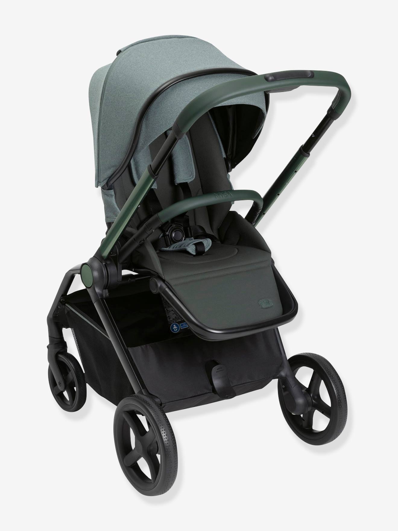 Carrinho de bebê Mysa Chicco, cinza