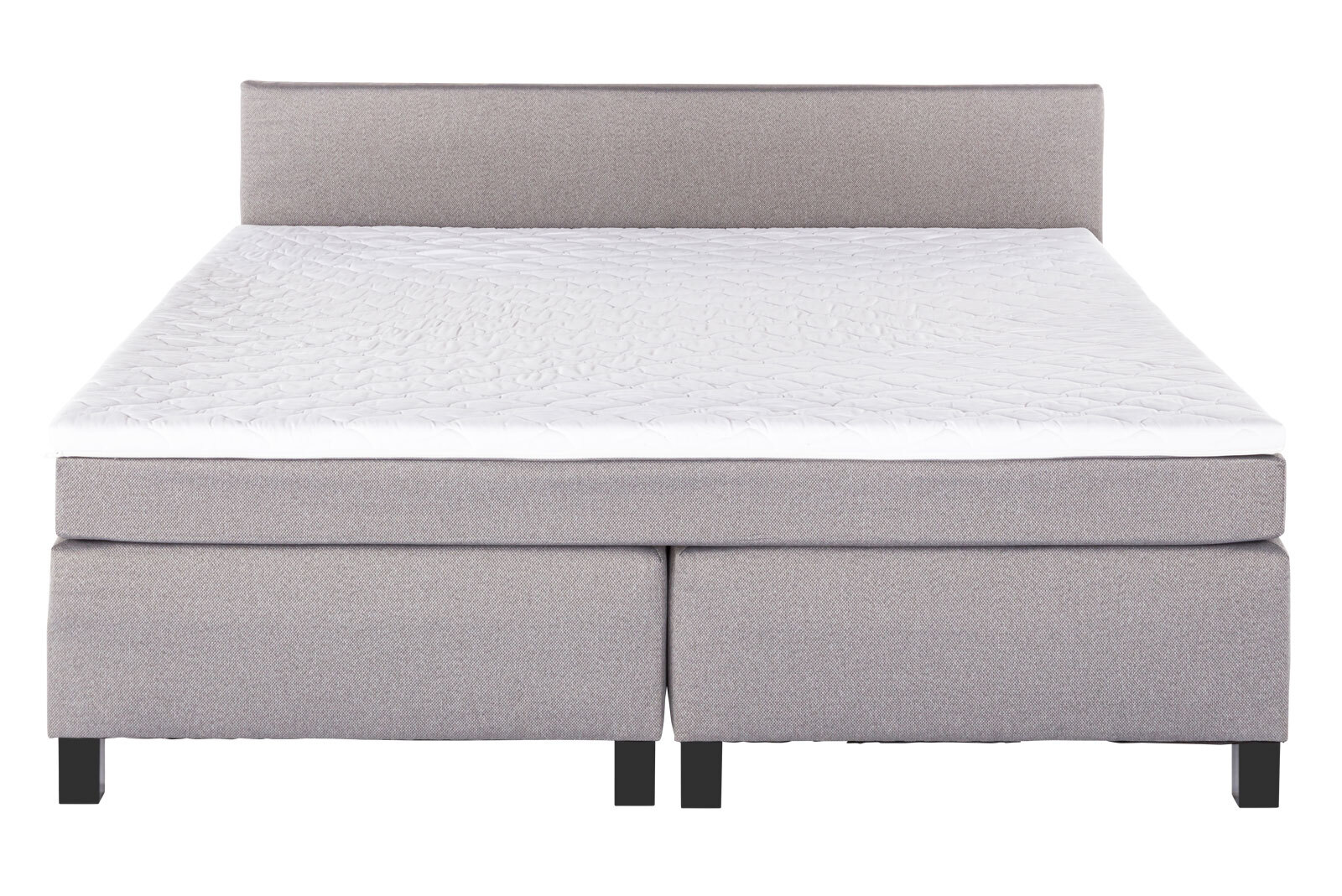 Boxspringbett Susanne Stoffbezug Silbergrau 180x200 cm