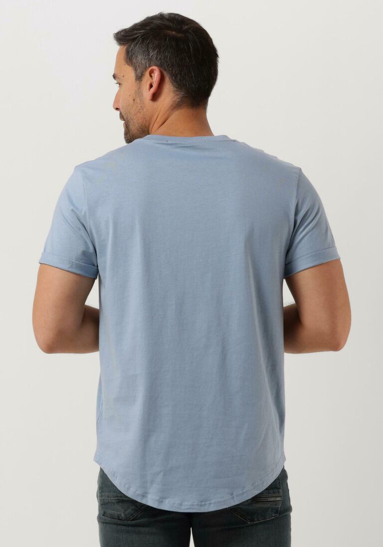 CALVIN KLEIN blauwe calvin klein t-shirt badge turn up sleeve