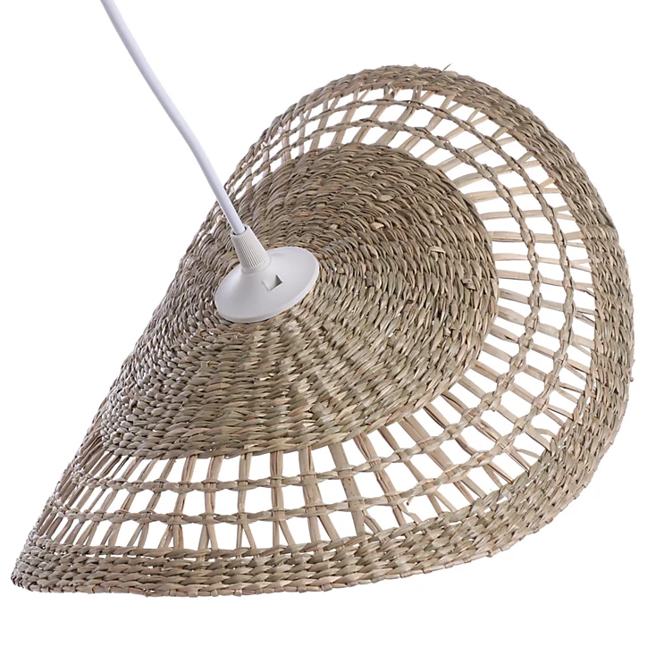 Suspension Ondine en fibres naturelles E27 IP20 60W ⌀.38 cm