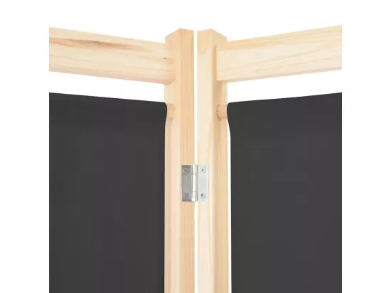 Cloison de séparation 4 panneaux Gris 160x170x4 cm Tissu