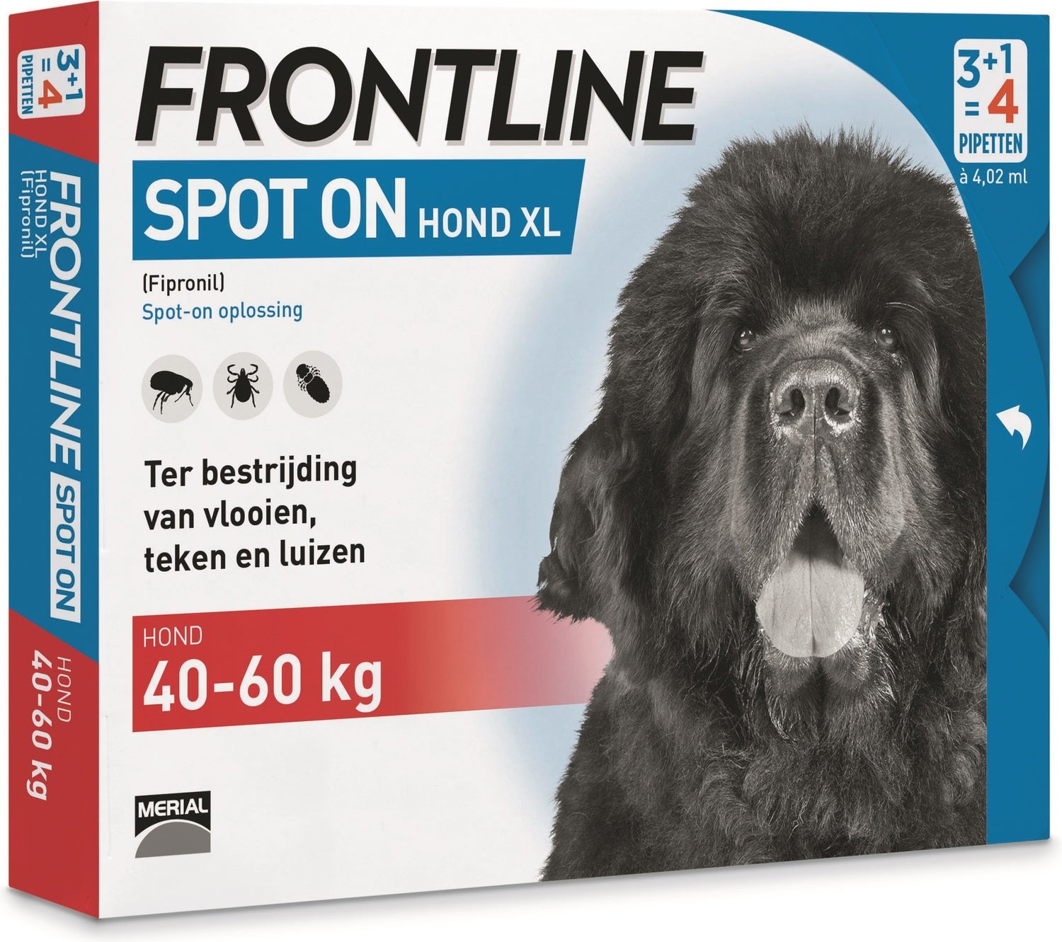 Frontline Spot On hond XL 40-60 kg 4 stuks
