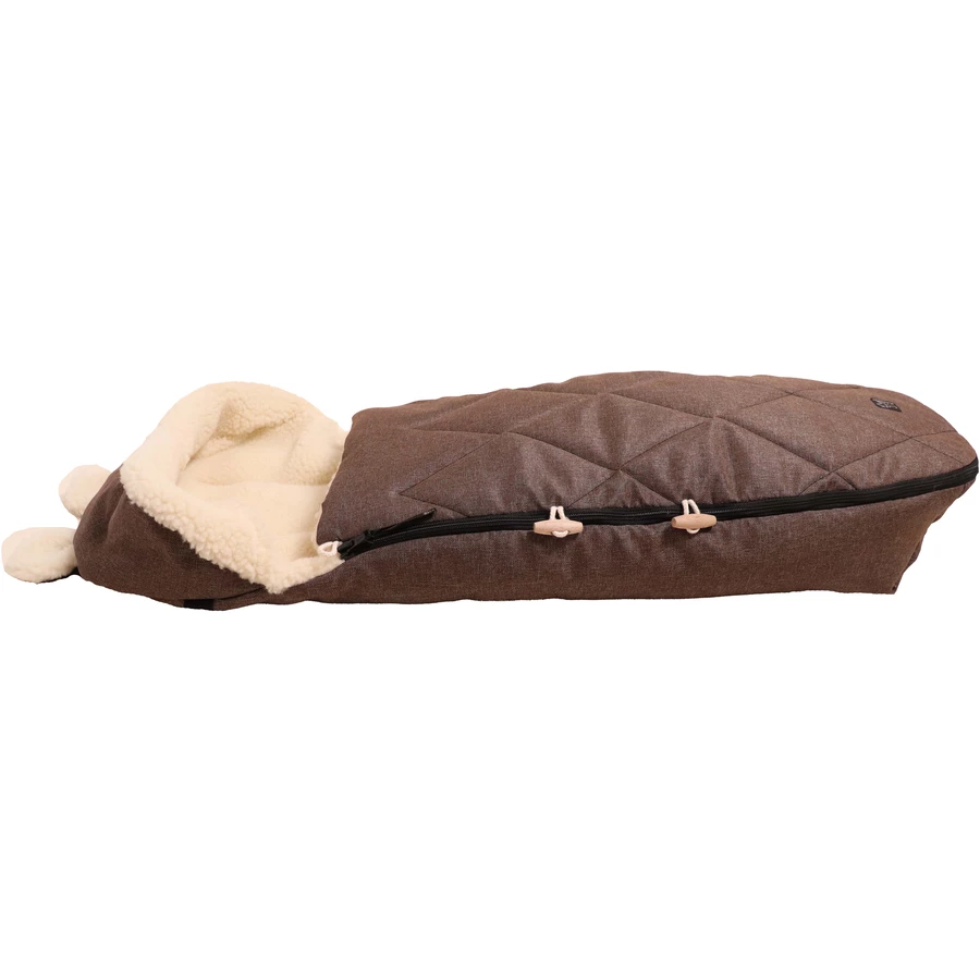 Kaiser Winterfußsack XL EARS WOOL brown melange