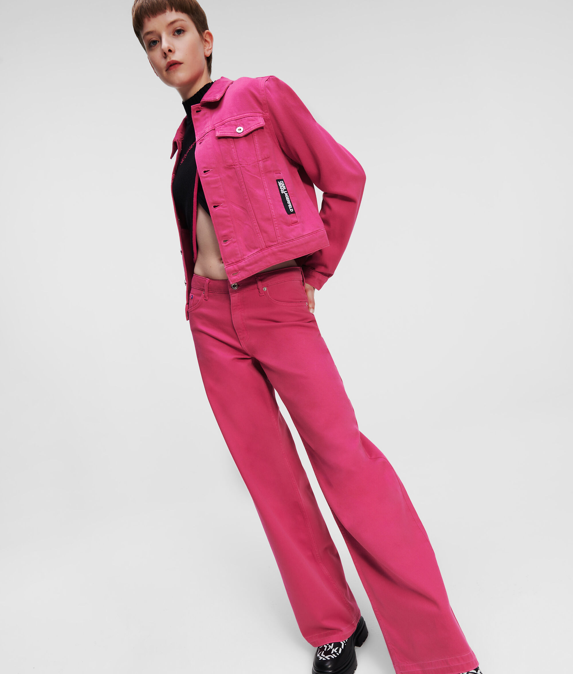 JEAN TAILLE MI-HAUTE DÉCONTRACTÉ KLJ