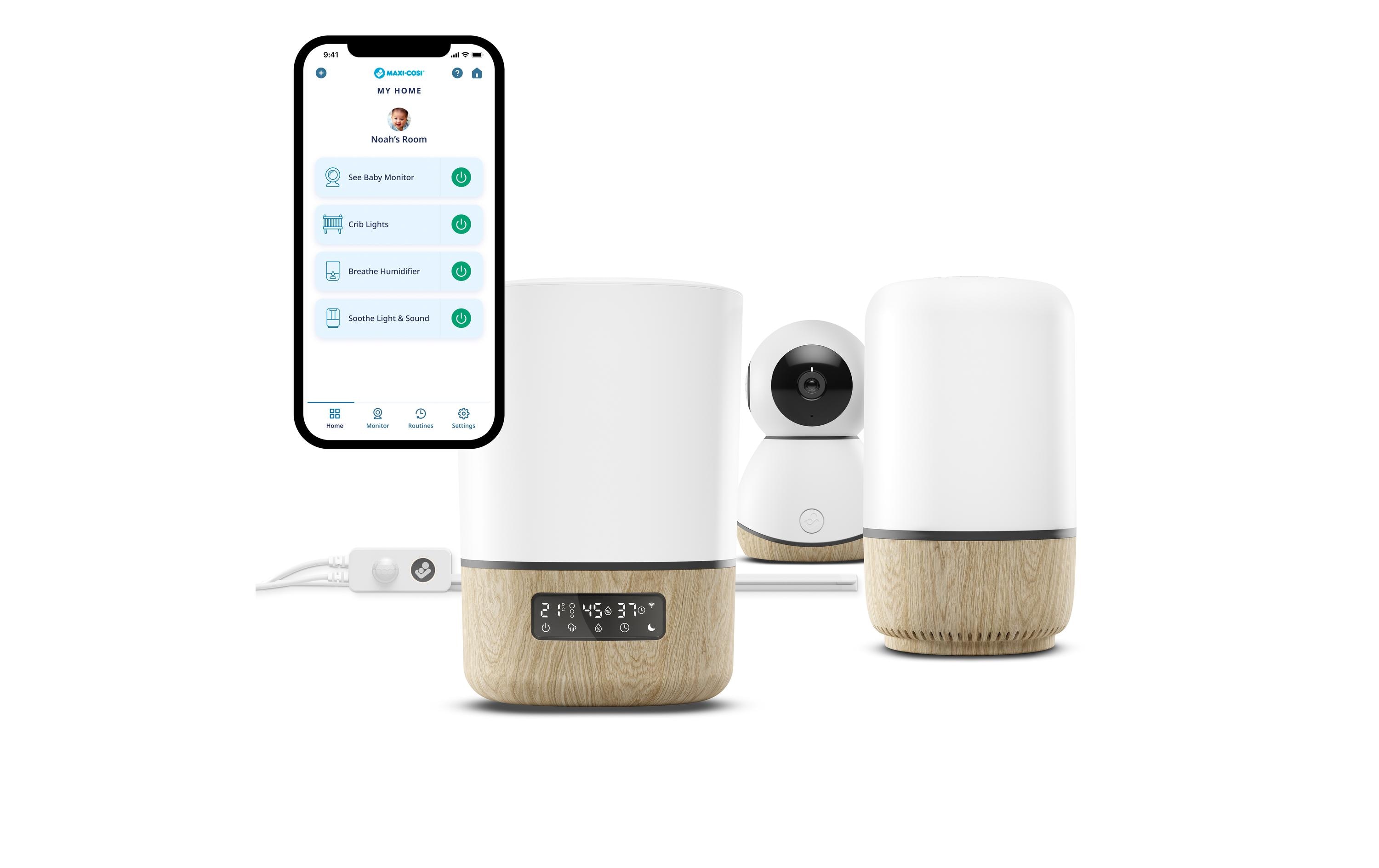 Babyphone See White WoodVideo-Babyphone mit HD-Live-Streaming
