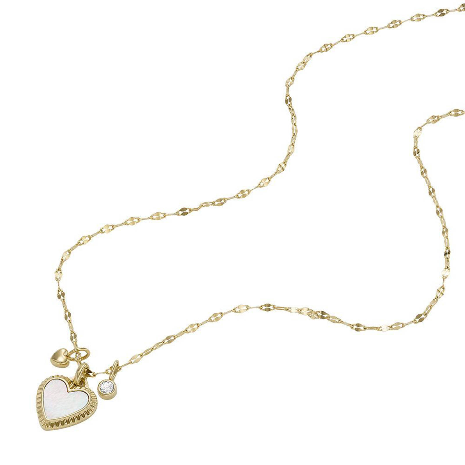 Fossil collier + oorbellen JF04246SET goudkleurig
