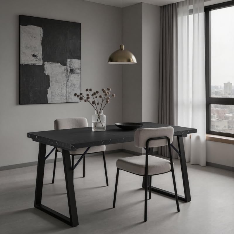 Esstisch im modernen Design für 4–6 Personen mit großer Tischplatte – wahlweise 140×80×75 cm oder 120×60×75 cm