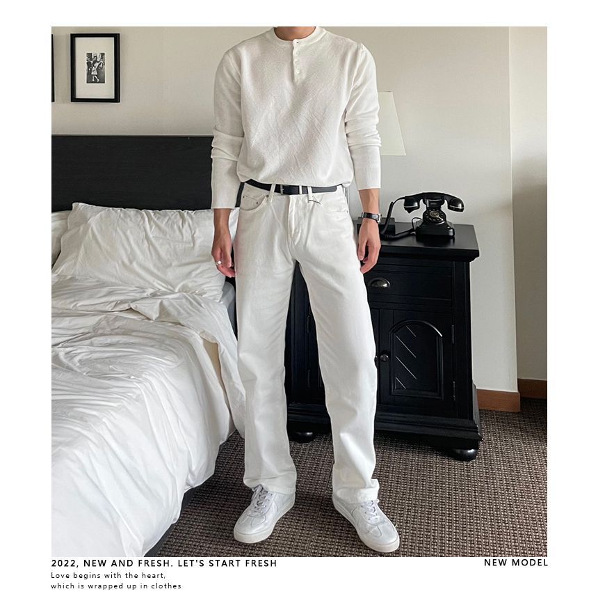 Okwano - Mid Rise Wide Leg Jeans
