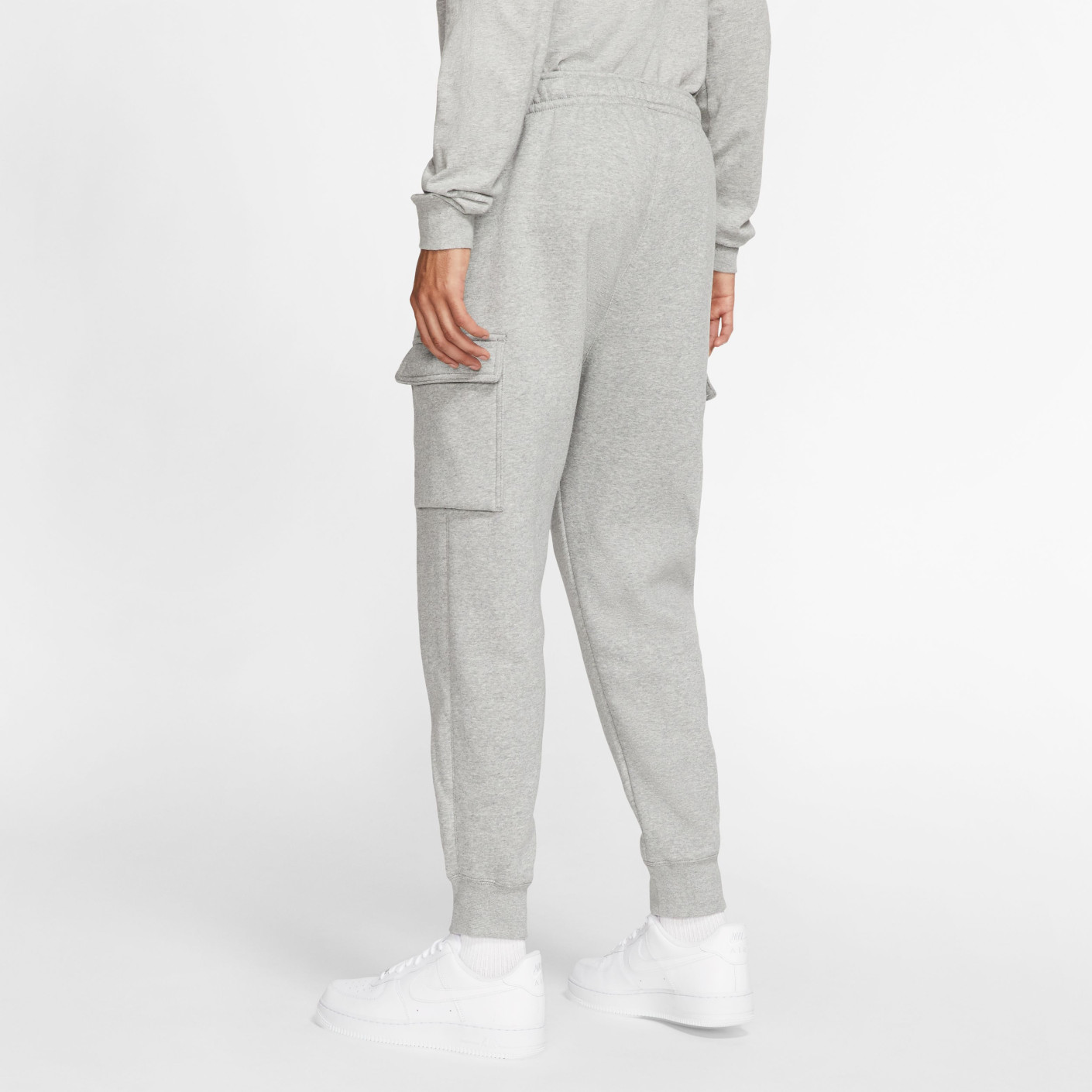 Nike Sportswear Club Fleece Cargobroek Grijs Wit