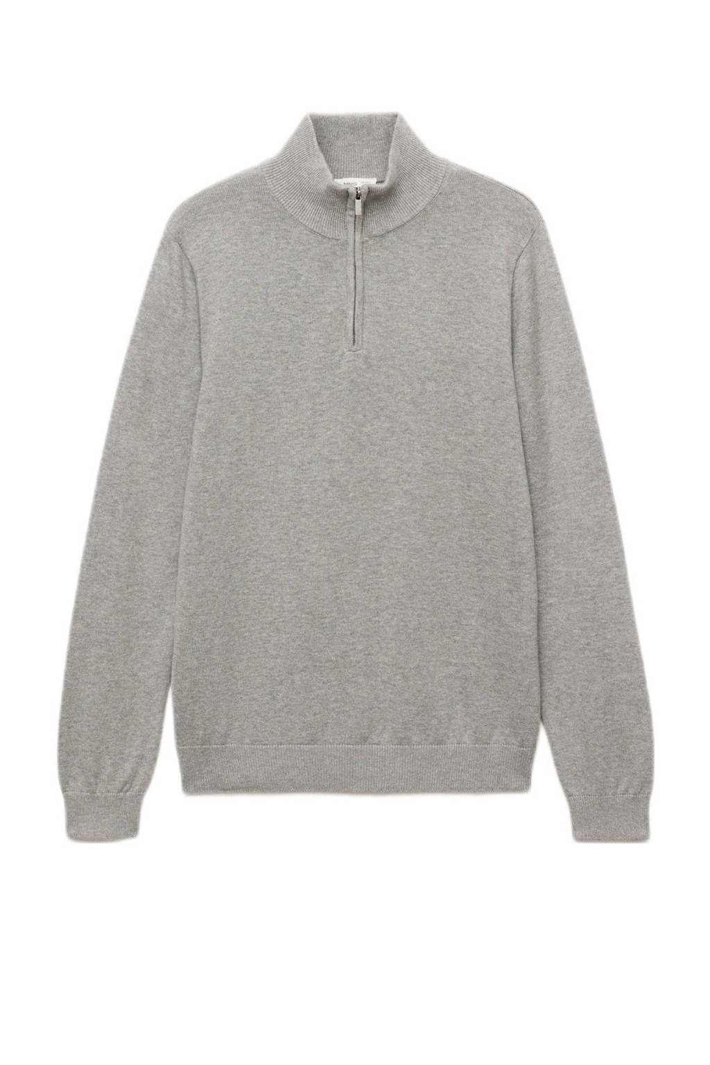 MANGO TEEN trui grijs fijn gebreid