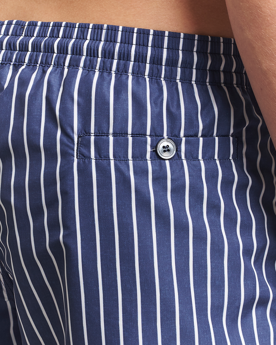 Oscar Jacobson Striped Swimshorts Navy