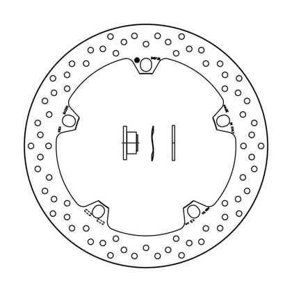 Disque de frein Rond Brembo fixe 305 MM