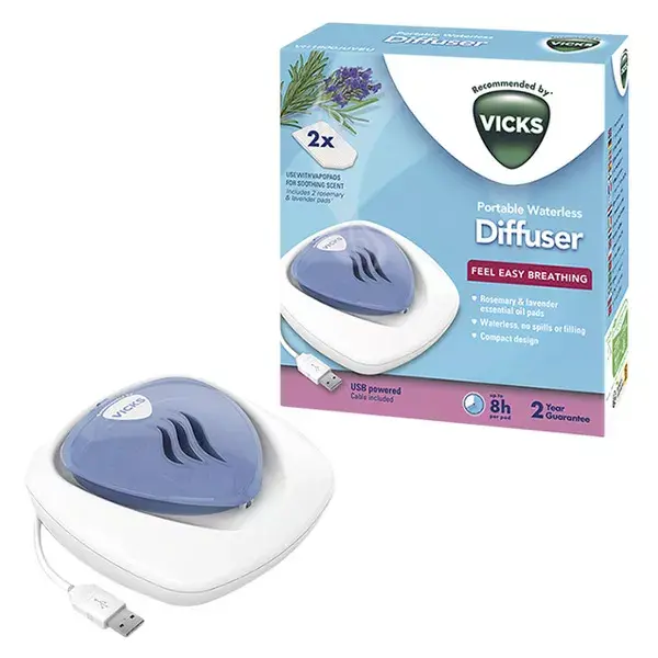 Difusor elétrico portátil Vicks VH1800 + 2 refis