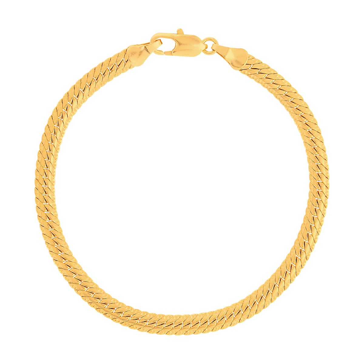 Bracelet plaqué or maille anglaise 18 cm