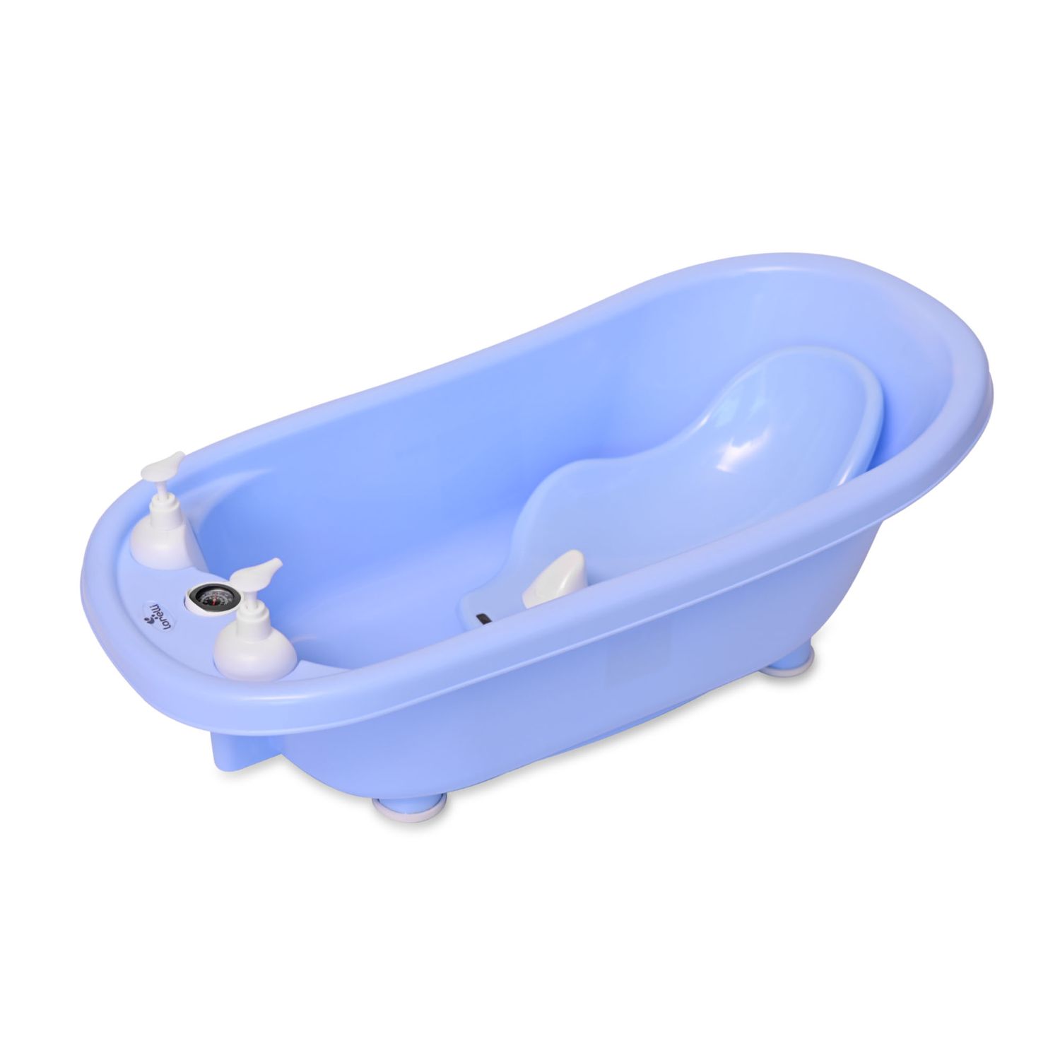 Lorelli Babybadewannen-Set Babybadewanne 88 cm Badesitz Badewannenständer Ablauf blau