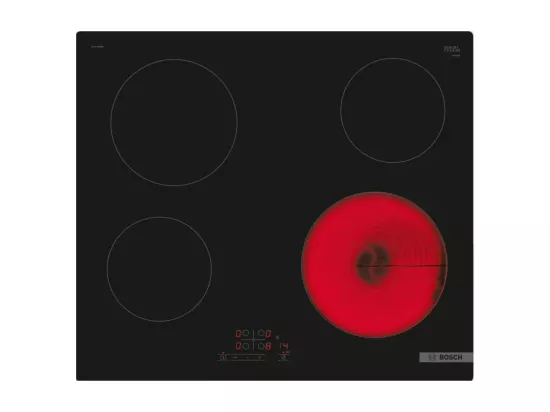 Bosch Table de cuisson vitrocéramique 60cm 4 feux 6600w noir - PKE611BB8E