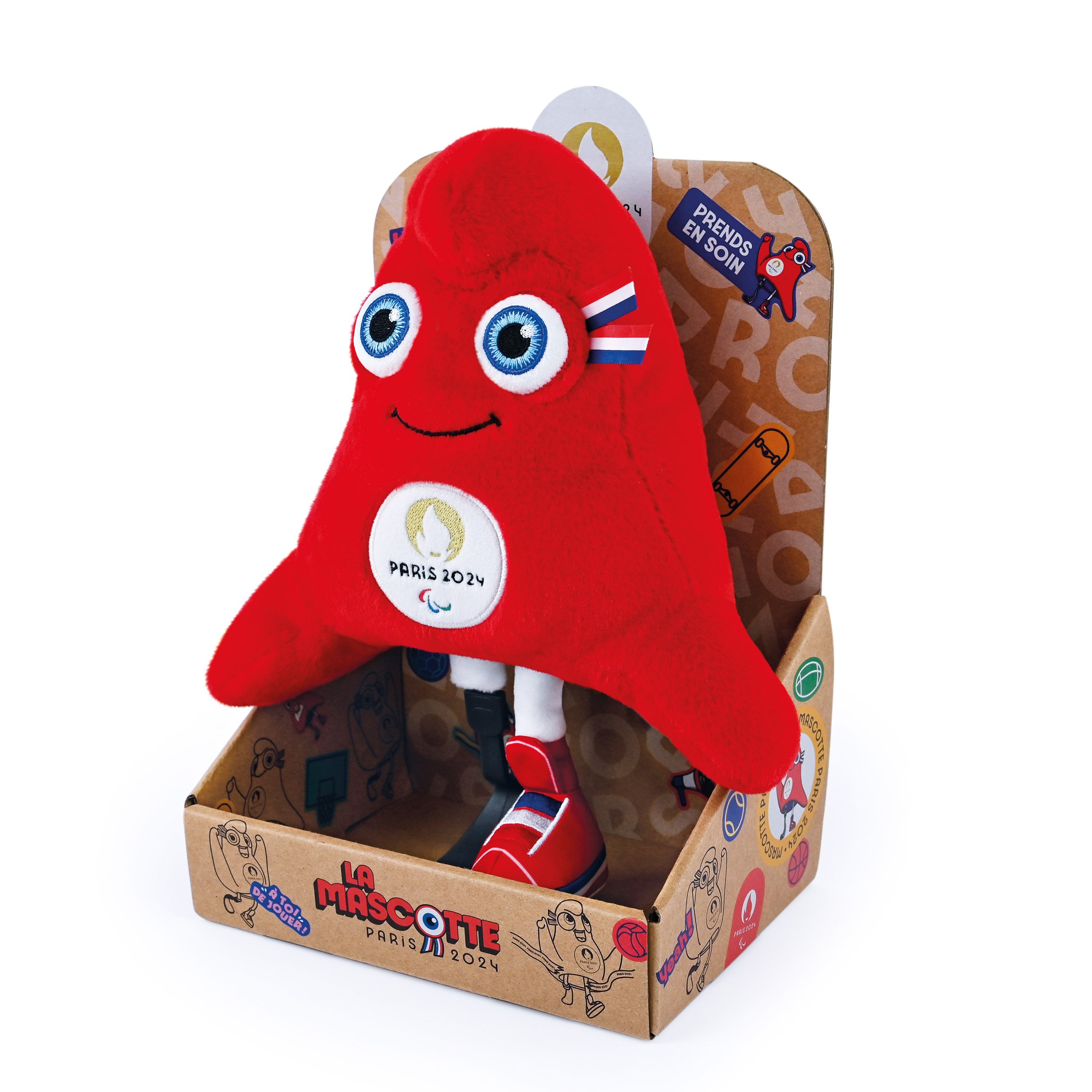 Mascotte Peluche Jeux Paralympiques 2024 - 28 cm