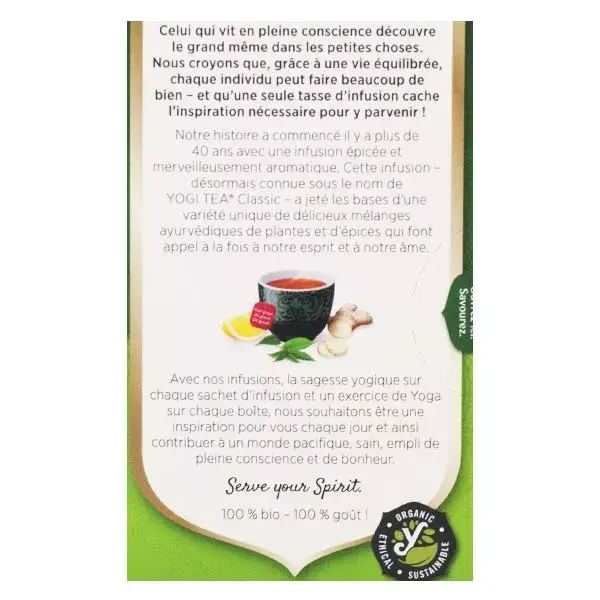 Chá Verde Yogi Tea com Gengibre e Limão - 17 sachês
