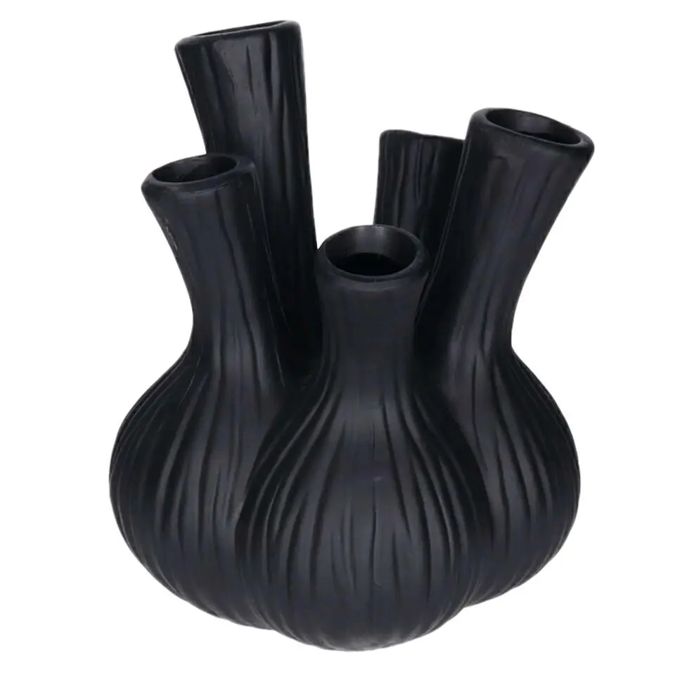 Countryfield Bloemenvaas Moyo - vazen - zwart - L24xB24xH27cm