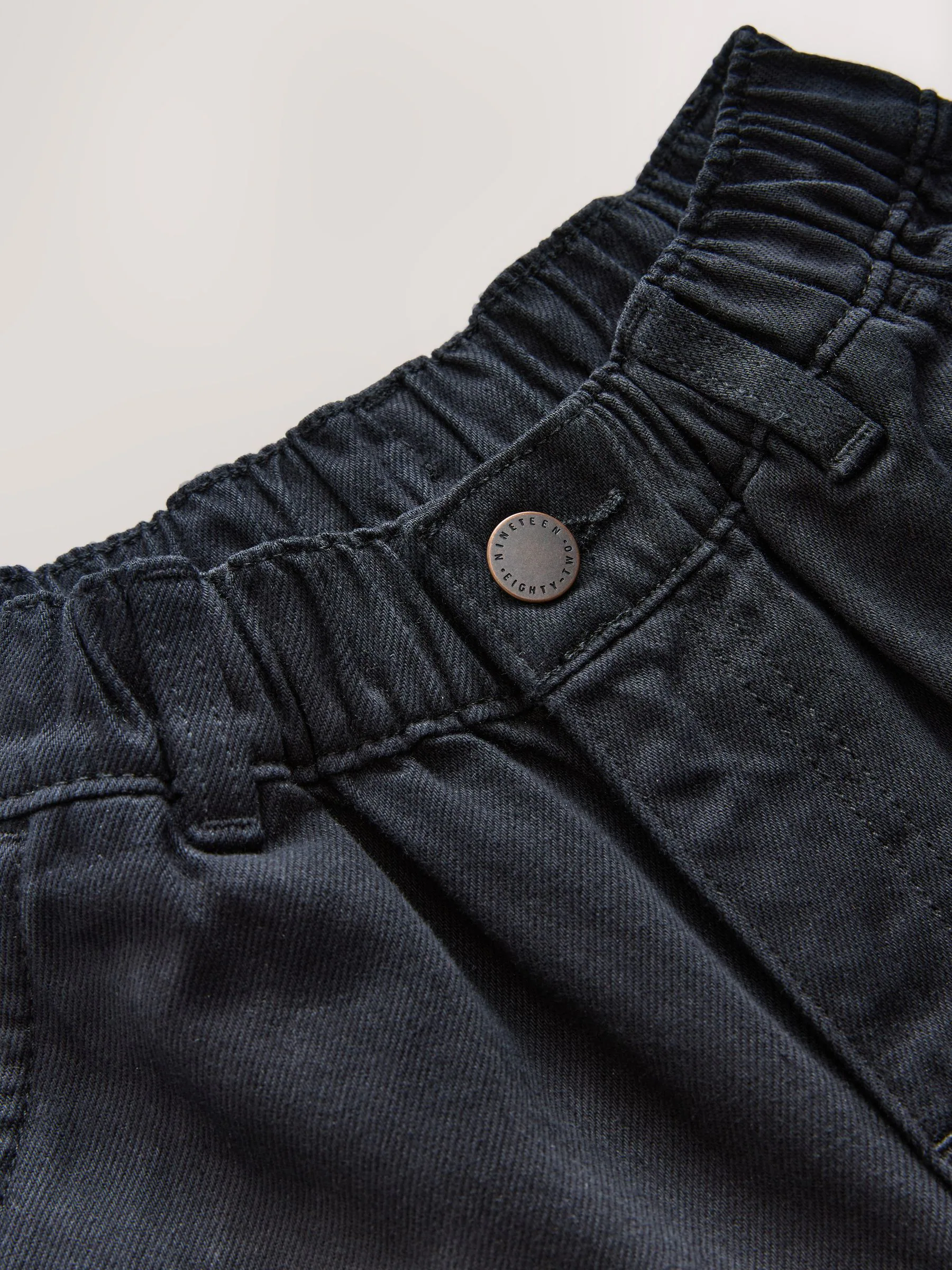 Zwart - Cargo broek van geweven twill-katoen (3-16jr)