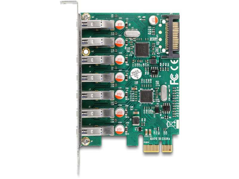 Delock PCI-Express-Karte zu 7x USB A 3.0 PCI Express x1 Karte zu 7 x extern USB 5 Gbps Typ-A Buchse