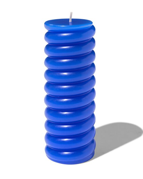 bougie cylindrique nervurée 5,5 x 15 verte