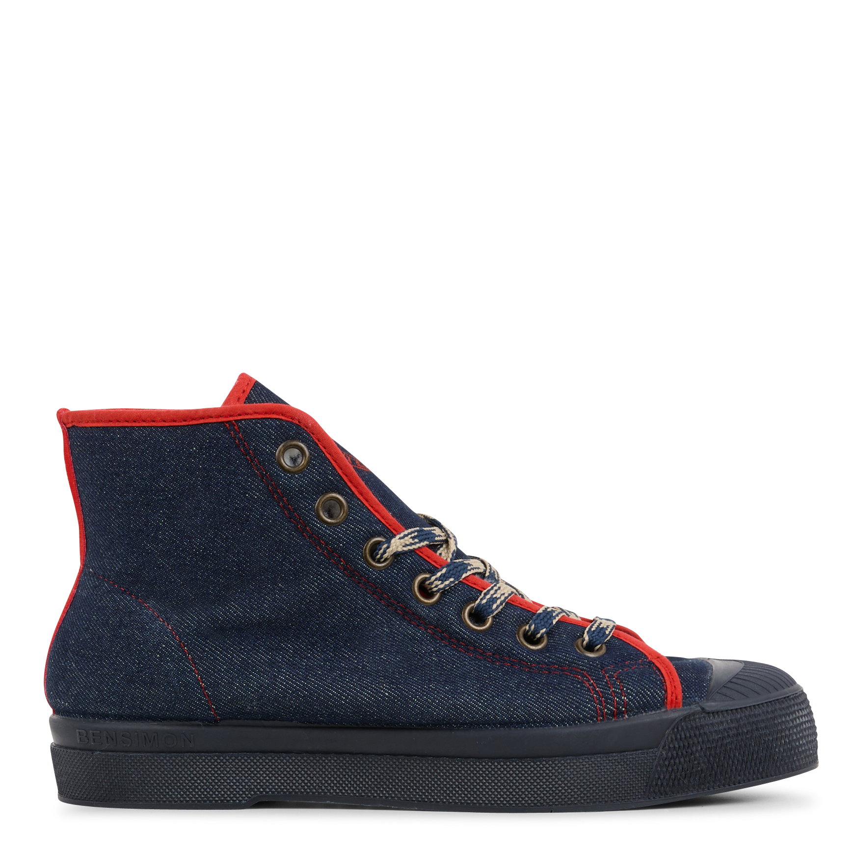 STELLA - Baskets montantes en denim | Bleu