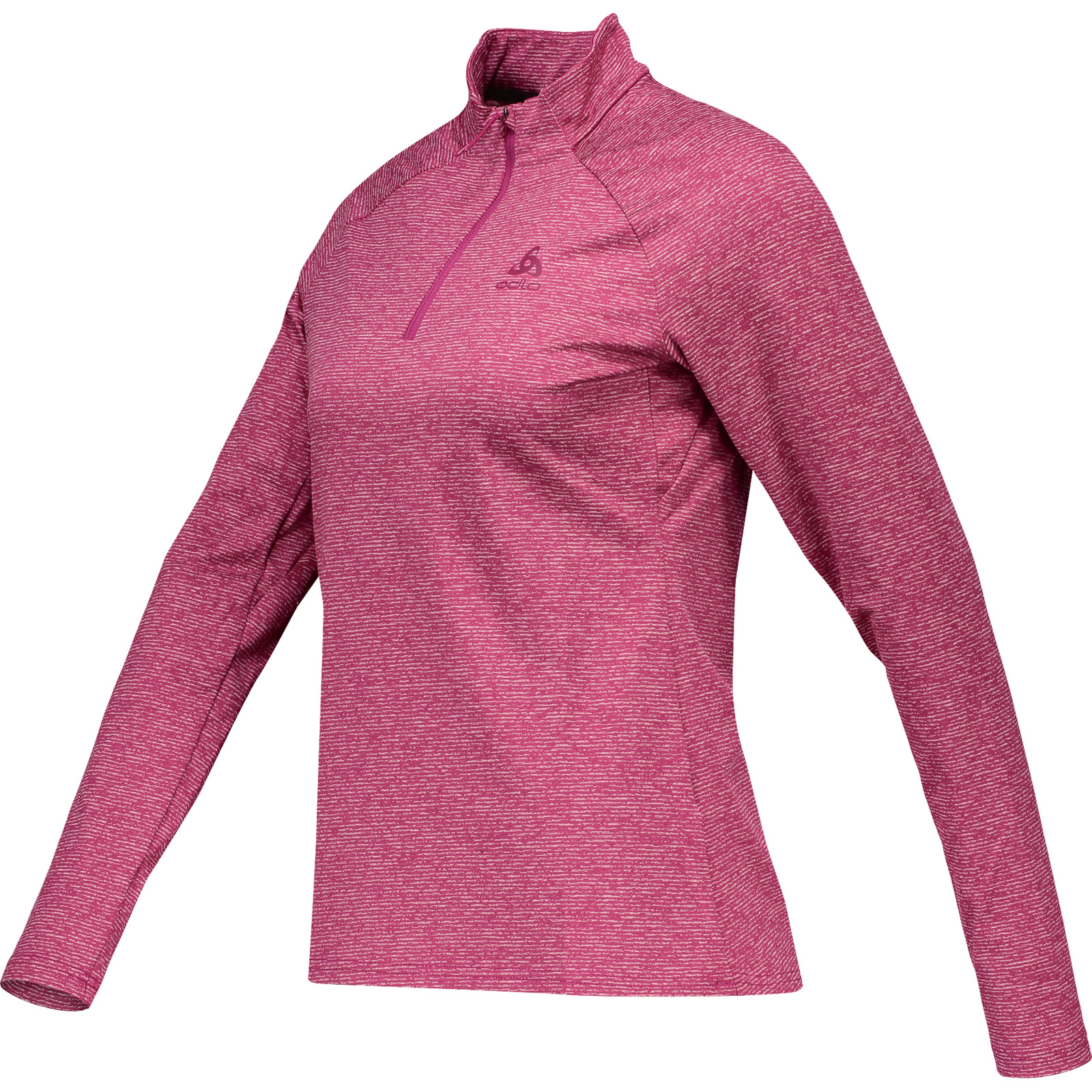 Odlo Damen-Langarmpullover Mid Layer Sesvenna 1/2 Zip L, himbeer