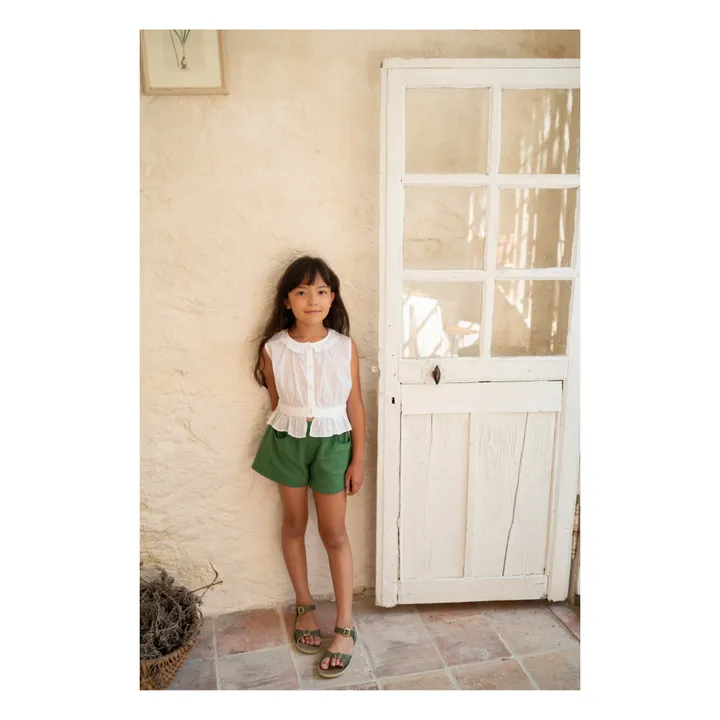 Lali Top Sans Manches Corset  | Blanc