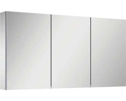 Jungborn spiegelkast 1206 x 129 x 618 mm grijs 3-deurs met enkelzijdige spiegeldeuren en zijspiegeling