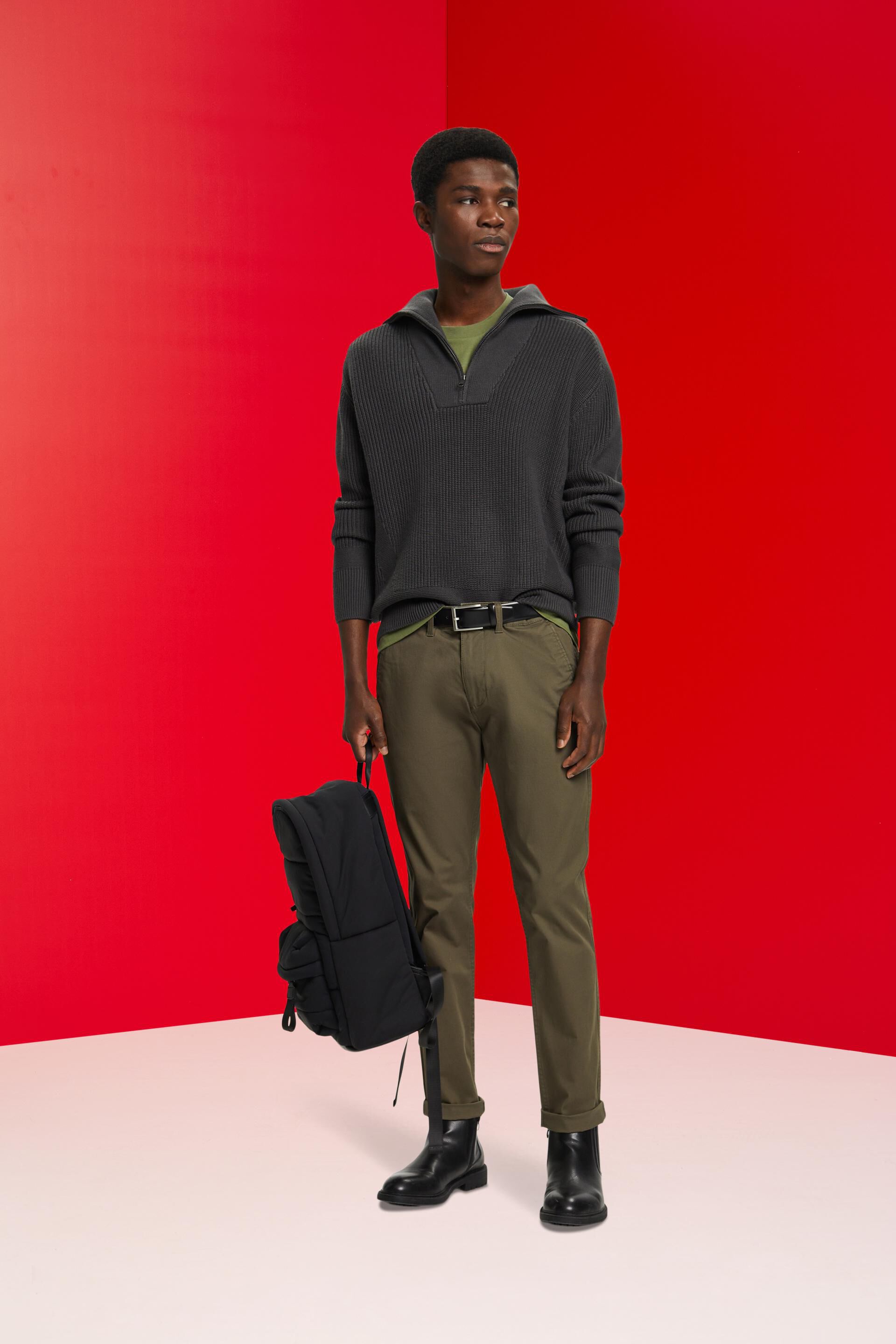 Pull-over à col roulé et zip court