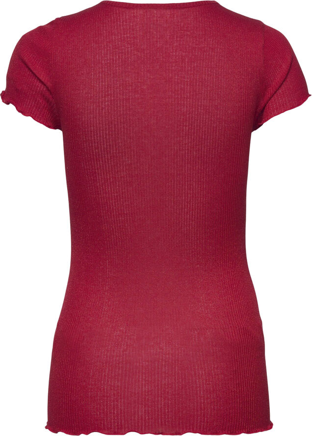 Rosemunde RWBliss SS top High risk red w. lurex