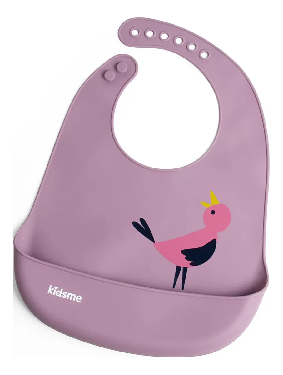 Kidsme Easy Clean Bib - Plum - 1 stk.